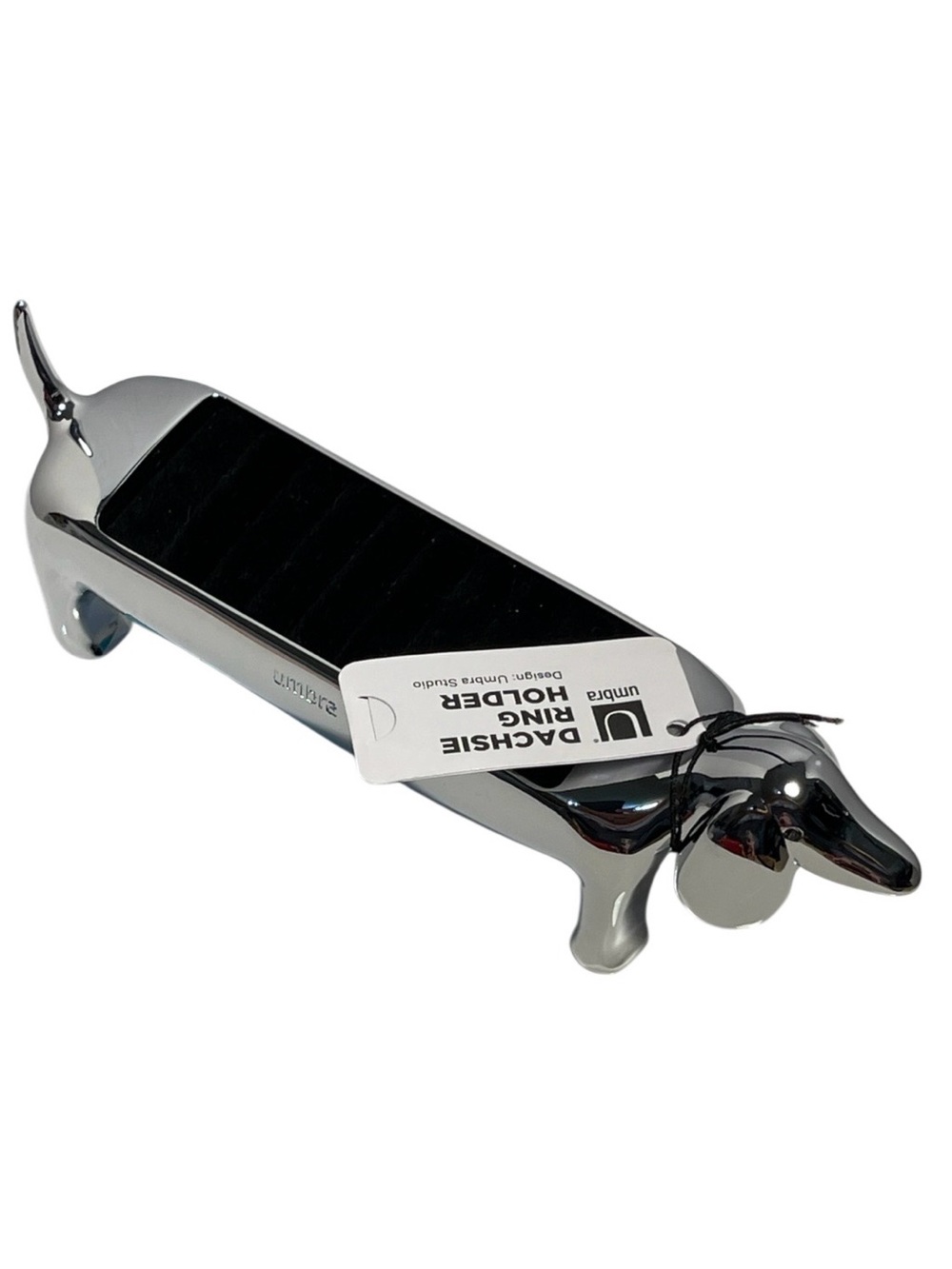 Umbra “Dachsie Ring Holder” Chrome - NWT **